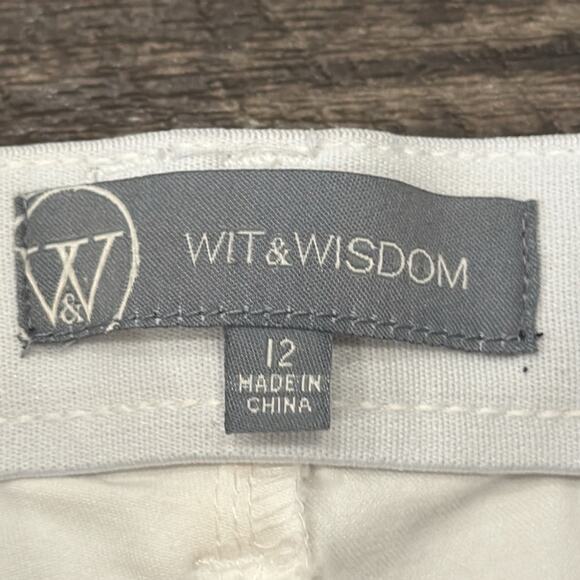 Wit & Wisdom AbSolution High Waist Ankle Skimmer Jeans Off White 12 - Picture 7 of 8